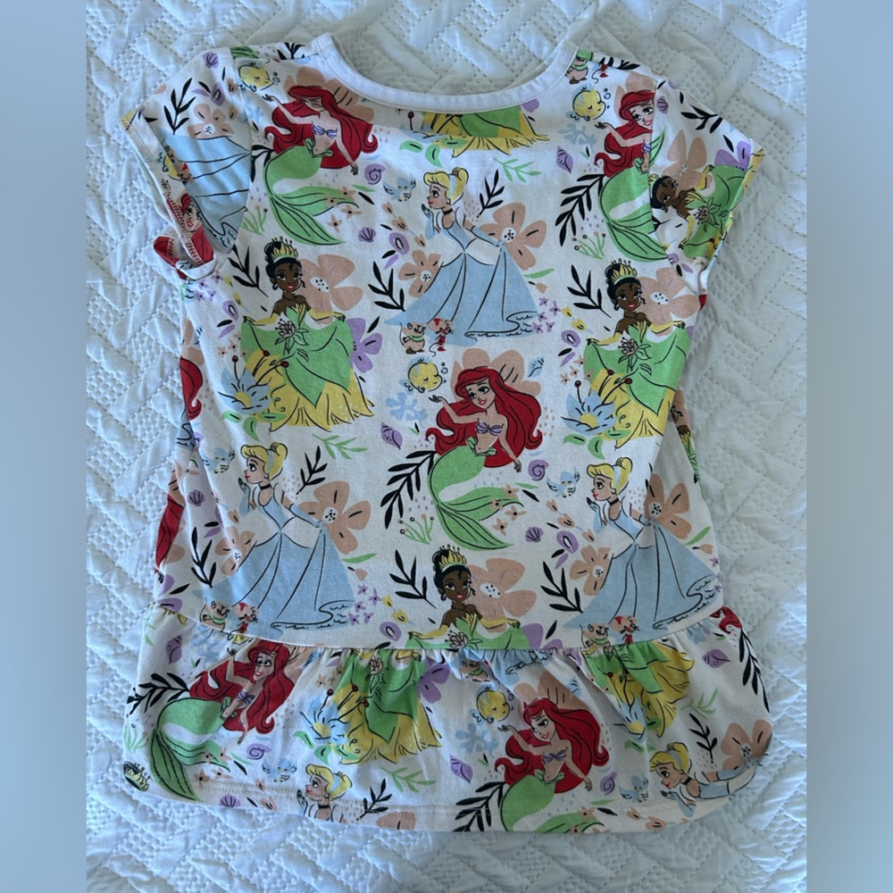 Disney Princess Short Sleeve Kids Tee - Red, Green, Yellow